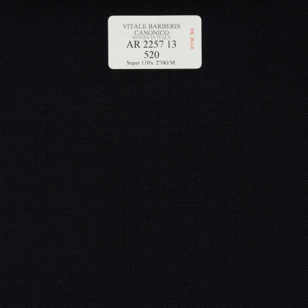 AR 2257 13 CANONICO - 100% Wool - Xanh Dương Trơn